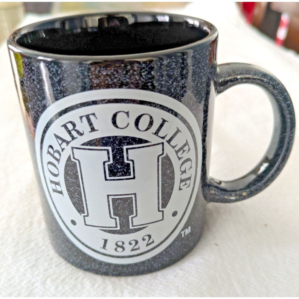 Hobart College Statesmen Coffee Mug - Black Speckled Granite Style